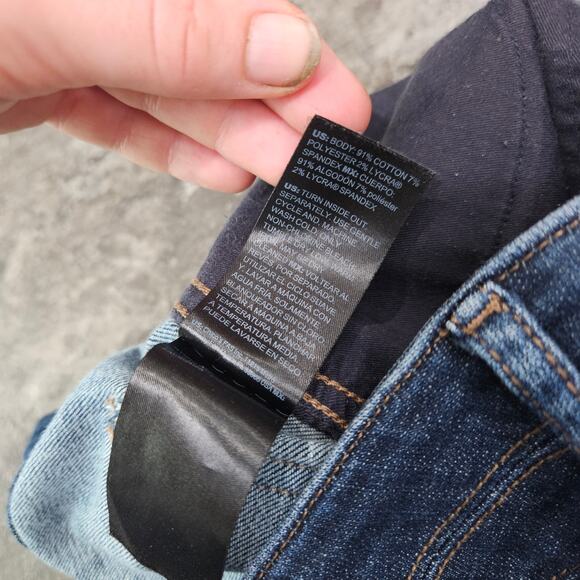 White House Black Market Extra High Rise Skinny Flare Jeans Size 14 - Picture 6 of 7